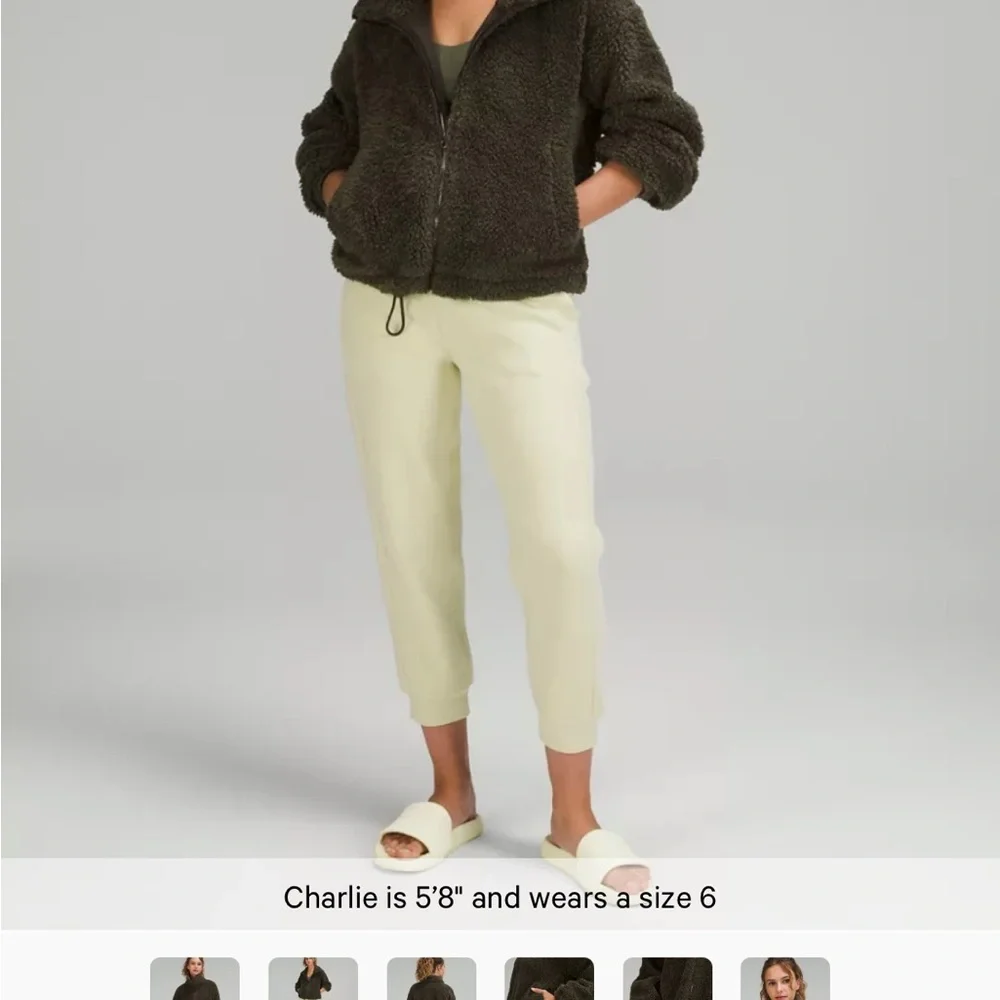 Women's Olive Green Sherpa Jacket - Picture 5 of 9